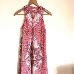 Elegant dress peach/blue